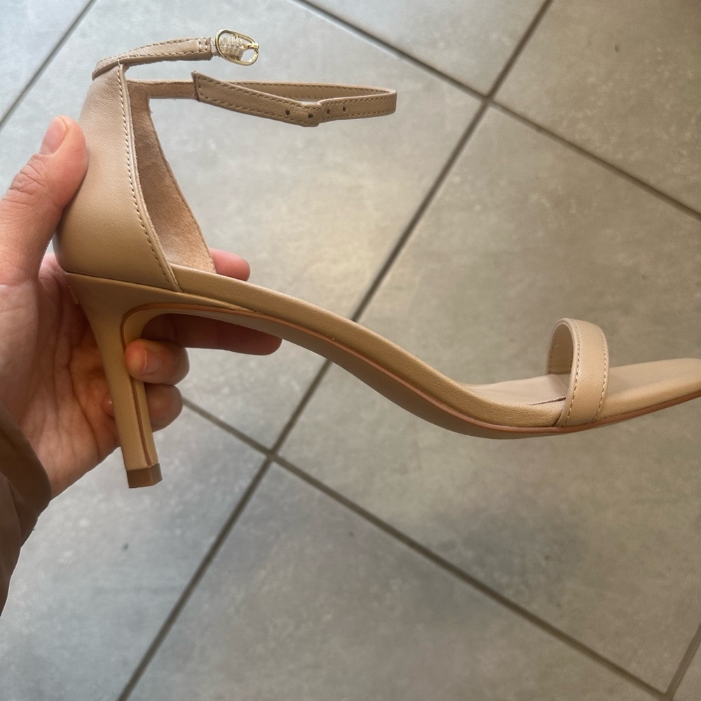 Stuart Weitzman Tan Strappy Sandals